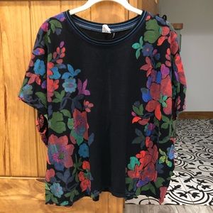 Anthropologie Akemi + Kin Boxy Floral Crop Top